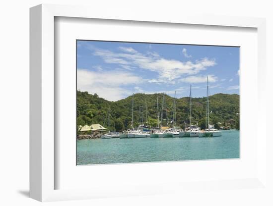 Marina on Praslin Island, Seychelles, Indian Ocean Islands-Guido Cozzi-Framed Photographic Print