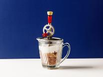 Processed Food. Vintage Beater with Cereals and Yogurt-Marina Ortega-Laminated Photographic Print