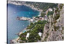 Marina Piccola and Coast from Giardini Di Augusto, Capri, Capri Island, Campania, Italy-Massimo Borchi-Stretched Canvas