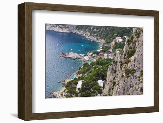 Marina Piccola and Coast from Giardini Di Augusto, Capri, Capri Island, Campania, Italy-Massimo Borchi-Framed Photographic Print