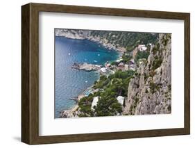 Marina Piccola and Coast from Giardini Di Augusto, Capri, Capri Island, Campania, Italy-Massimo Borchi-Framed Photographic Print