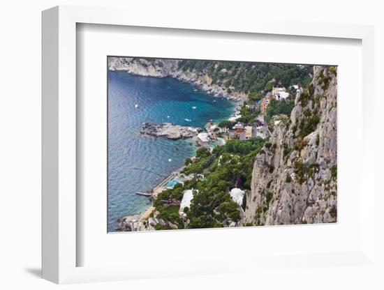 Marina Piccola and Coast from Giardini Di Augusto, Capri, Capri Island, Campania, Italy-Massimo Borchi-Framed Photographic Print