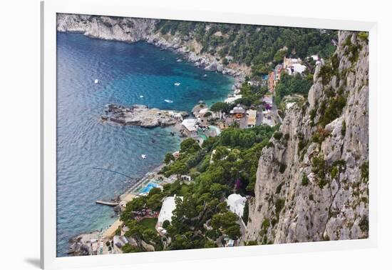 Marina Piccola and Coast from Giardini Di Augusto, Capri, Capri Island, Campania, Italy-Massimo Borchi-Framed Photographic Print