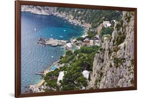 Marina Piccola and Coast from Giardini Di Augusto, Capri, Capri Island, Campania, Italy-Massimo Borchi-Framed Photographic Print