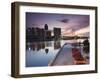 Marina Promenade at Sunrise with Singapore Flyer, Singapore, Southeast Asia, Asia-Ian Trower-Framed Photographic Print