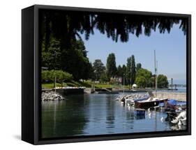 Marina, Quai Baron De Blonay, Evian-Les Bains, Lake Geneva, Haute-Savoie, France-Richardson Peter-Framed Stretched Canvas