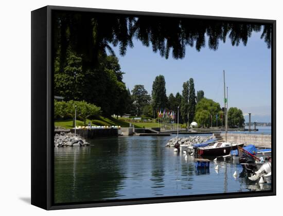 Marina, Quai Baron De Blonay, Evian-Les Bains, Lake Geneva, Haute-Savoie, France-Richardson Peter-Framed Stretched Canvas
