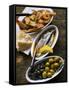 Marinated Sardines, Fried Scampi and Olives-null-Framed Stretched Canvas