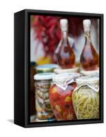 Marinated Vegetables, Positano, Amalfi Coast, Campania, Italy-Walter Bibikow-Framed Stretched Canvas