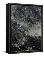 Marine avec récif-August Johan Strindberg-Framed Stretched Canvas