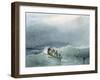 Marine, barque avec cinq marins sur une mer un peu agitée-Richard Parkes Bonington-Framed Giclee Print