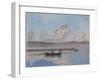 Marine: Boat Green in the Foreground with Two Figures-Charles Cottet-Framed Giclee Print