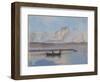 Marine: Boat Green in the Foreground with Two Figures-Charles Cottet-Framed Giclee Print