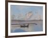 Marine: Boat Green in the Foreground with Two Figures-Charles Cottet-Framed Giclee Print