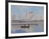 Marine: Boat Green in the Foreground with Two Figures-Charles Cottet-Framed Giclee Print