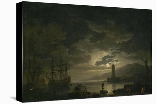 Marine, clair de lune-Claude Joseph Vernet-Stretched Canvas