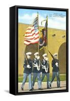 Marine Color Guard, San Diego, California-null-Framed Stretched Canvas
