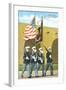 Marine Color Guard, San Diego, California-null-Framed Art Print