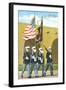 Marine Color Guard, San Diego, California-null-Framed Art Print