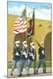 Marine Color Guard, San Diego, California-null-Mounted Art Print