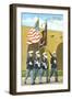 Marine Color Guard, San Diego, California-null-Framed Art Print