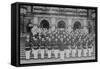 Marine Corps Band on Front of Steps to the Executive Office Building-null-Framed Stretched Canvas