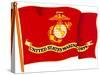 Marine Corps Flag-null-Stretched Canvas