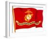 Marine Corps Flag-null-Framed Art Print