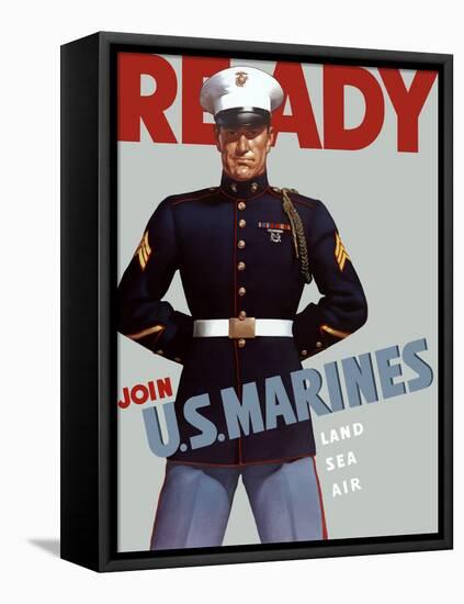 Marine Corps Recruiting Poster from World War II-Stocktrek Images-Framed Stretched Canvas