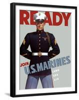 Marine Corps Recruiting Poster from World War II-Stocktrek Images-Framed Premium Photographic Print