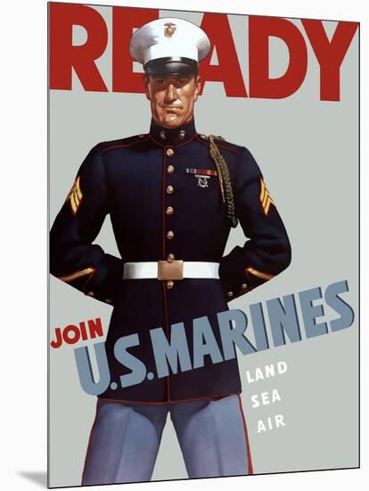 Marine Corps Recruiting Poster from World War II-Stocktrek Images-Mounted Photographic Print