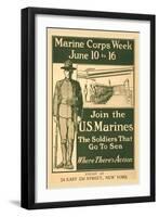 Marine Corps Week, June 10 to 16, Join the U.S. Marines-null-Framed Art Print