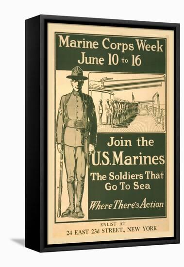 Marine Corps Week, June 10 to 16, Join the U.S. Marines-null-Framed Stretched Canvas