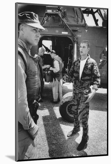 Marine Cpl. James C. Farley Andd Helicoptor Pilot Captain Vogel, Danang, Vietnam 1965-Larry Burrows-Mounted Photographic Print