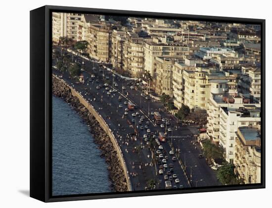 Marine Drive, Bombay City (Mumbai), India-Alain Evrard-Framed Stretched Canvas