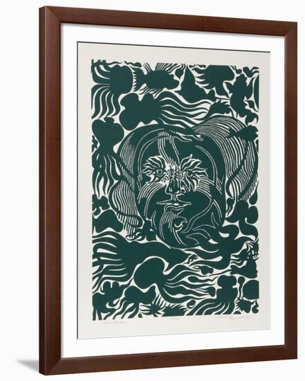 Marine Garden (Green)-Manuel Izqueirdo-Framed Limited Edition