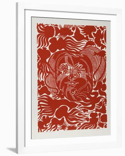 Marine Garden (Red)-Manuel Izqueirdo-Framed Limited Edition