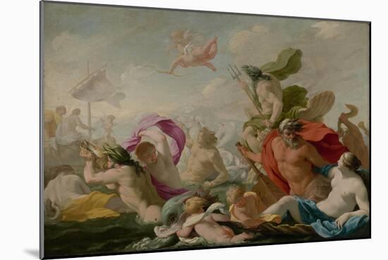 Marine Gods Paying Homage to Love, c.1636-8-Eustache Le Sueur-Mounted Giclee Print