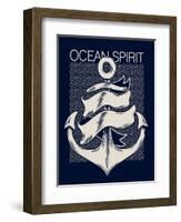 Marine Graphics for T-Shirt-braingraph-Framed Art Print