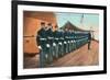 Marine Guard on Naval Warship-null-Framed Art Print