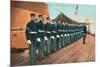 Marine Guard on Naval Warship-null-Mounted Art Print