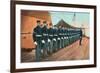 Marine Guard on Naval Warship-null-Framed Premium Giclee Print