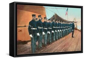 Marine Guard on Naval Warship-null-Framed Stretched Canvas