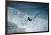 Marine iguana in surf, Fernandina Island, Galapagos-Tui De Roy-Framed Photographic Print