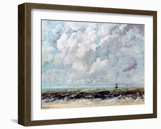 Marine Landscape, C1840-1877-Gustave Courbet-Framed Giclee Print