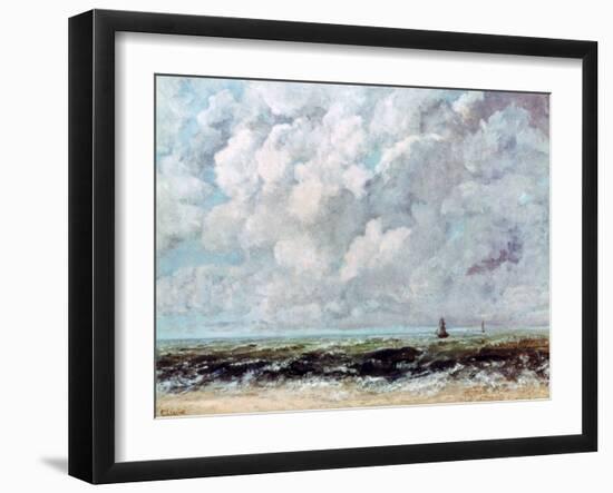 Marine Landscape, C1840-1877-Gustave Courbet-Framed Giclee Print