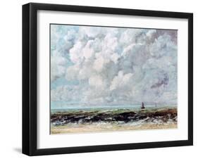 Marine Landscape, C1840-1877-Gustave Courbet-Framed Giclee Print