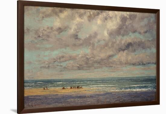 Marine - Les Equilleurs-Gustave Courbet-Framed Giclee Print