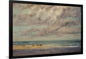 Marine - Les Equilleurs-Gustave Courbet-Framed Giclee Print