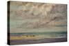Marine - Les Equilleurs-Gustave Courbet-Stretched Canvas